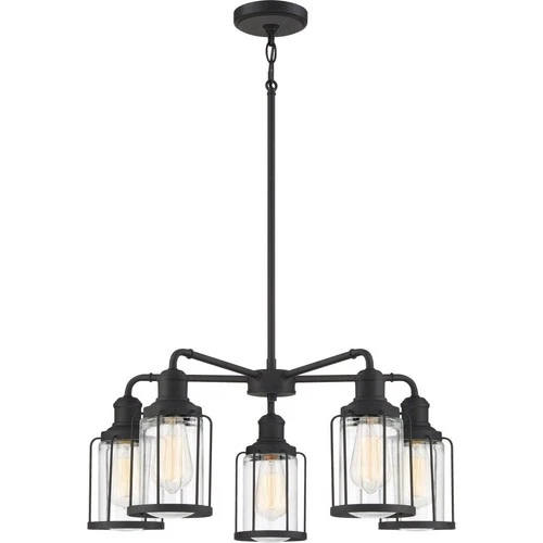 Ludlow Chandelier 5 Light Steel - 11.75 Inches high     -Traditional - Picture 1 of 6