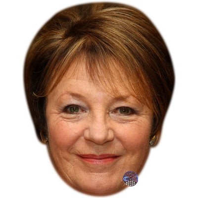 Delia Smith großer Kopf. Größer als das Leben Maske.