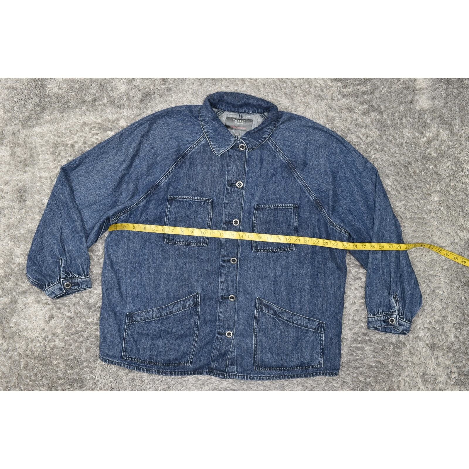 Torrid Blue Basic Jacket Plus Size 2 Lyocell Blen… - image 6