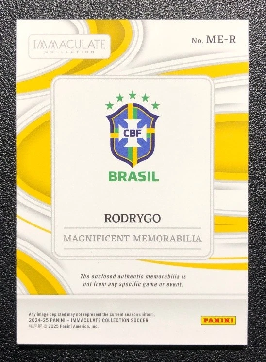 Rodrygo 2024-25 Panini Immaculate Magnificent Memorabilia Bronze 52/65 #ME-R - Image 2 of 2