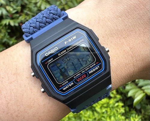 Casio Custom Made Mods F-91W Starry Night Screen Brand New - Picture 4 of 4