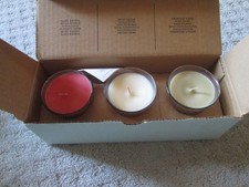 Partylite Mini Jar Trio P9576 Scented Candles in Decorative Jars Vanilla +++