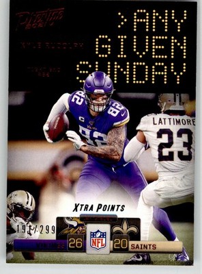 Kyle Rudolph 2021 Prestige Any Given Sunday Xtra Points Red AGS-KR #/299 Vikings