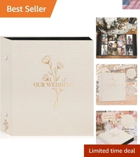 Wedding Photo Album 4x6 600 Photos Linen Cover Large Capacity Slip In