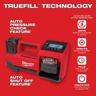 Milwaukee 18V M18 Cordless Compact Tire Inflator, On-Board Hose & Nozzle Storage 45242616282