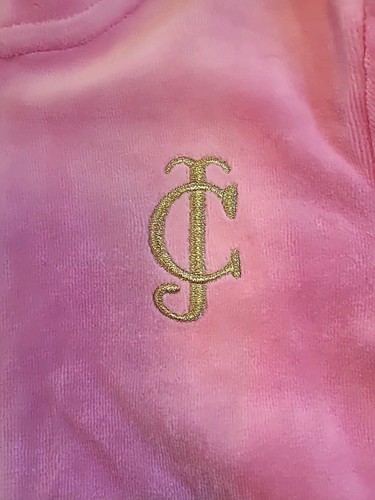 NEW Girls Sz 6 Child Pink Juicy Couture Velore Track Suit Gold JC Y2K Barbiecore - Picture 3 of 12