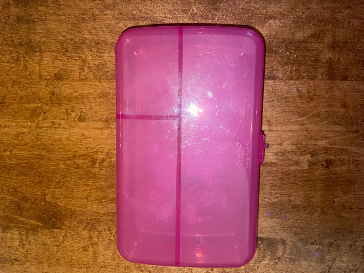 Vintage Spottie Dottie Sanrio Plastic Pencil box 2001 Hello Kitty