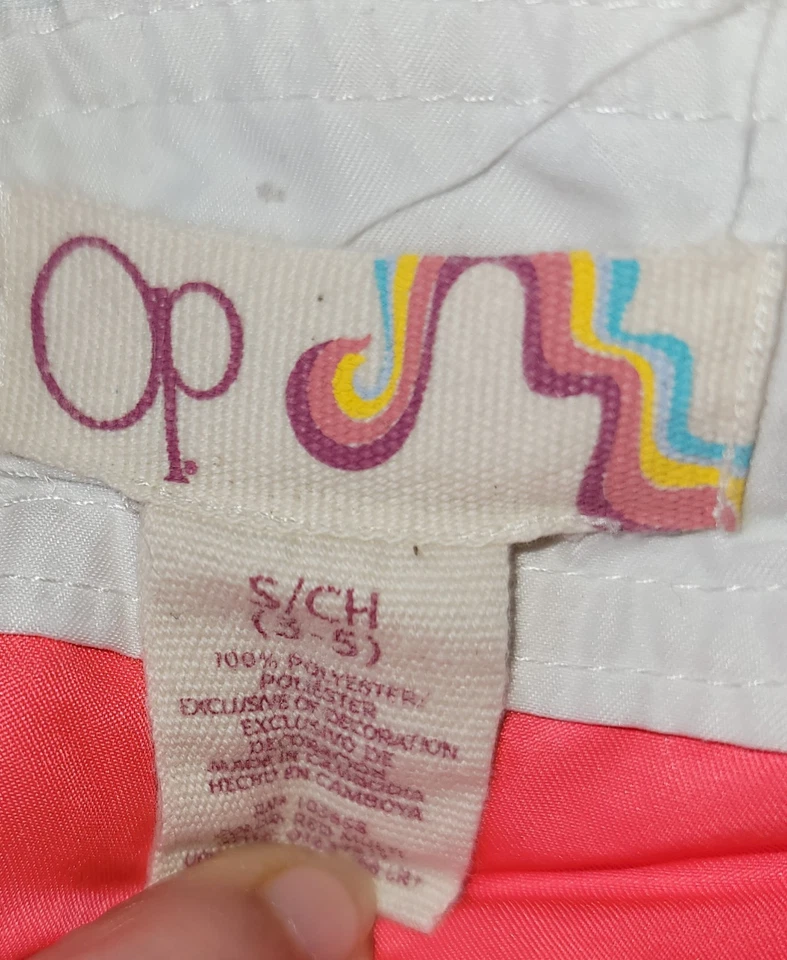 Pantalones Cortos OP Ocean Pacific Para Mujer Talla S 3-5 Coral y Blanco con Lentejuelas Foto 3 de 3