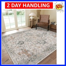 5X7 Area Rugs for Living Room, Machine Washable Non Slip Vintage Rugs, Low Pi...