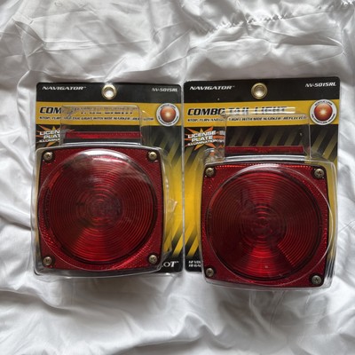 Pilot NV-5015RL Universal Red Rectangular Surface Mount Combination Light 12V