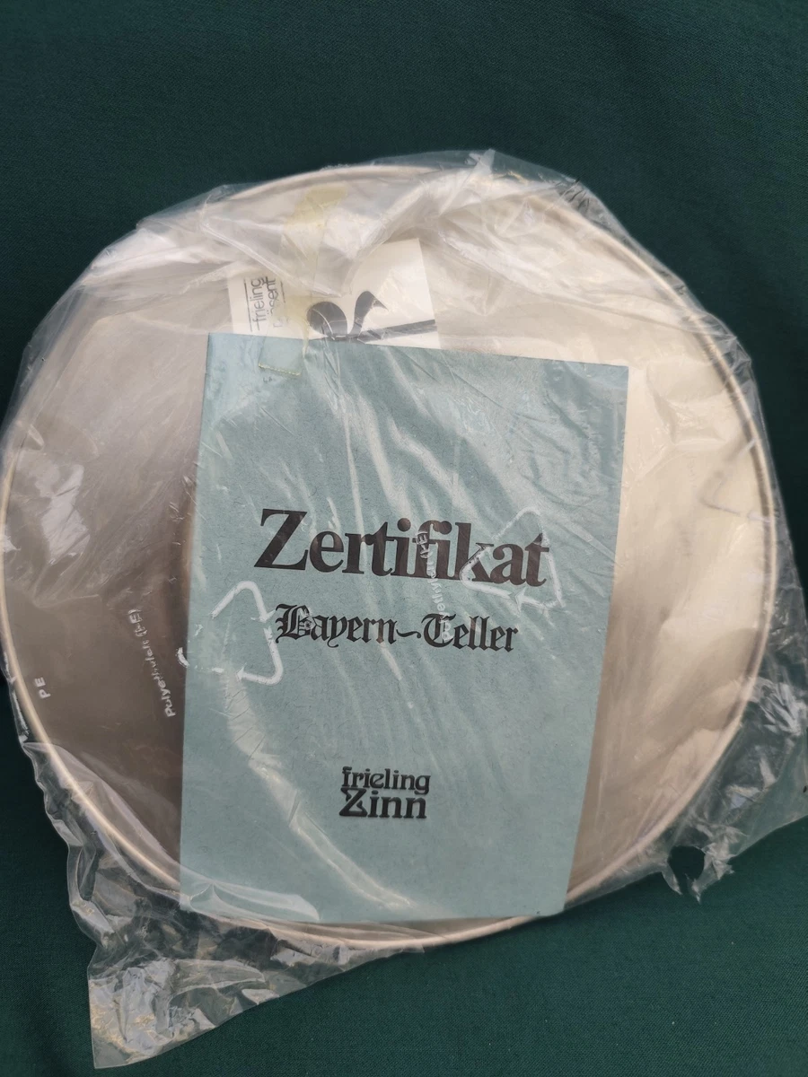 Frieling Zinn Wandteller "Bayern" 24,5 cm - NEU in OVP mit Zertifikat Wappen