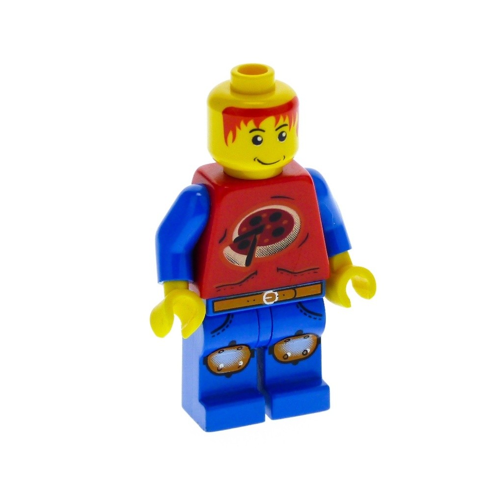 1x LEGO Minifigure Xtreme Stunts Pepper Roni Red Blue Pizza 6736 6739 ixs003