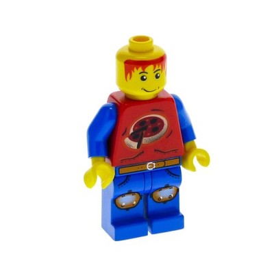 1x LEGO Minifigure Xtreme Stunts Pepper Roni Red Blue Pizza 6736 6739 ixs003