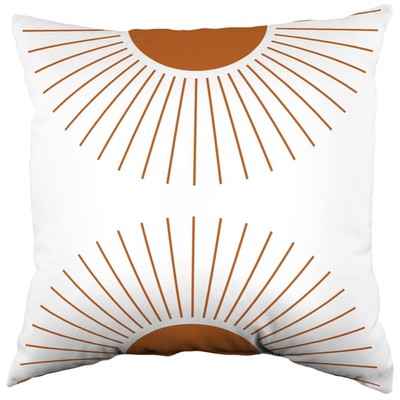 Geometric Mid Century Modern Double Rays Double Sided Pillow