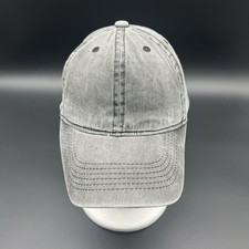 Gray Distressed Women's Dad Hat Adjustable Strapback Cotton Cap