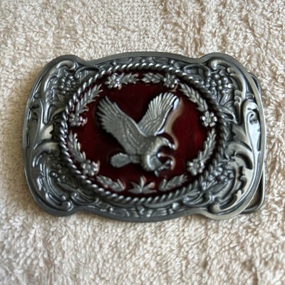 Pewter Bald Eagle Belt Buckle  2014 Dragon Designs Tanside LTD