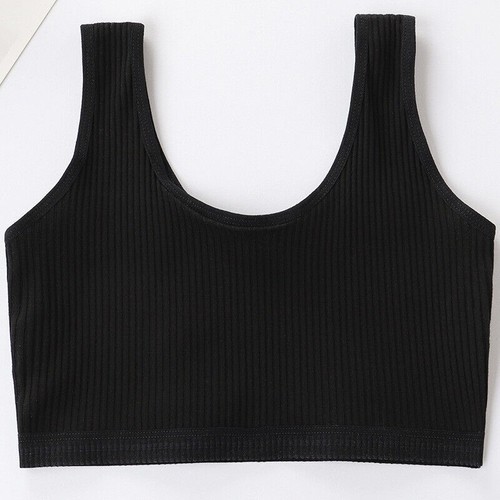 2 Pack Girls Bra Wireless Bra Tops Crop Tops Training Sports Bras for 8-18 Years - Picture 9 of 64