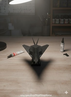 3D Printed F-117 Nighthawk Stealth Fighter Aircraft Model Kit DIY Build Display