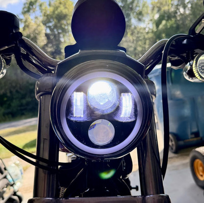 5.75'' 5-3/4'' LED Scheinwerfer DRL Projektor Für Harley Davidson Iron 883 XL883N
