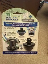 TubShroom Ultra Platinum Bundle Bathtub Strainer / Hair Catcher / Stopper NEW