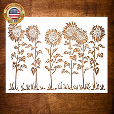Sunflower Stencil for Painting on Wood, Canvas, Paper, Fabric, Walls and Furnitu