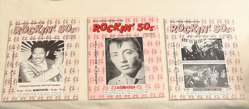 Coasters,Carl Gardner signed + 2 other Rockin 50's magazines mint