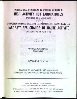 International symposium on working methods in high activity hot laboratories, Gr