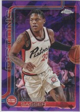Marcus Sasser 2025-26 Topps Chrome Sapphire Purple Refractor (23/75) Pistons #35