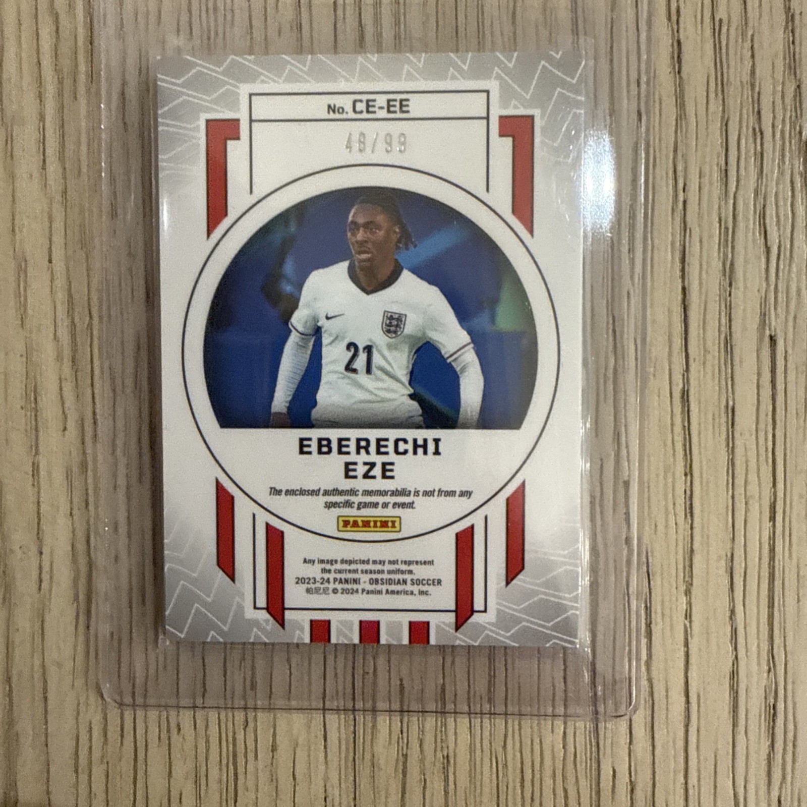 2023-24 Panini Obsidian Cutting Edge Eberechi Eze CE-EE  /99  view 2