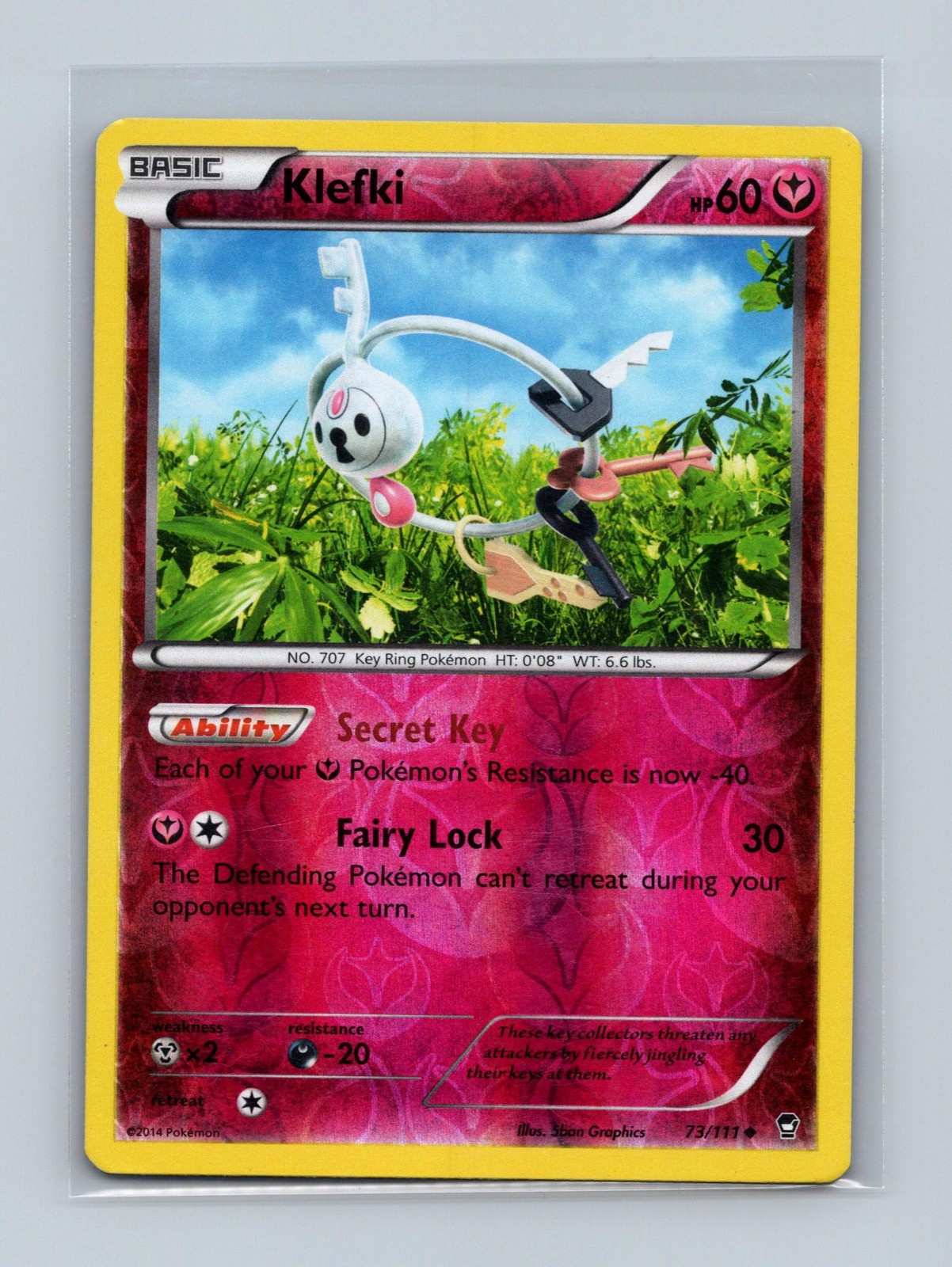Klefki 73/111 Uncommon Furious Fists Pokemon Reverse Holo Lightly Played