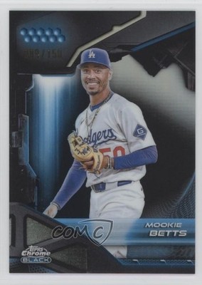 2026 Topps Chrome Black Blue Refractor 99/150 Mookie Betts #4 1u7g