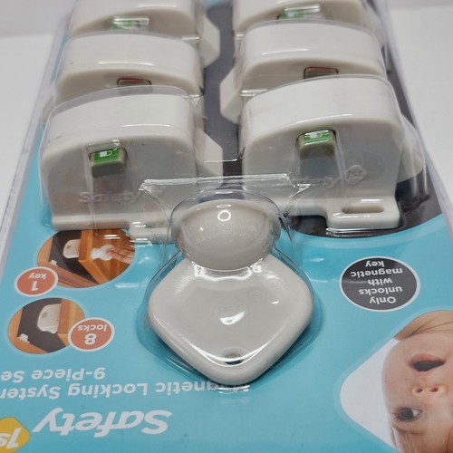 Safety 1st Complete 9 PIECE SET Magnetic Locking System 8 LOCKS & 1 KEY NEW - Bild 4 von 6