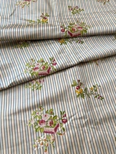 ANTIQUE  TEXTILE - C. 1800, LUMINOUS SILK POLYCHROME BROCADE  PANEL W/FLOWERS 