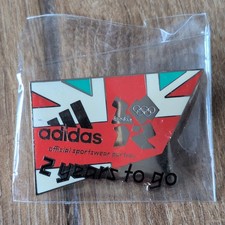 Rare Adidas London 2012 Olympics 2 Years to Go Red Pin Badge ADI0003