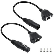XLR 5 Pin To RJ45 Adapter Cable Female To Male DMX Converter 30cm 1 Pair