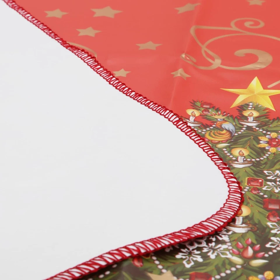 Heavy-Duty Flannel-Backed Vinyl Tablecloth 90″×55″ Spill-Proof Easy Clean & Sty - Image 2 of 4