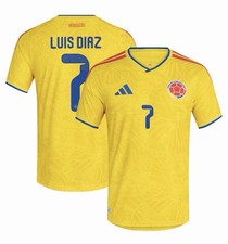 Luis Diaz Colombia National Team adidas 2026 Home Authentic Jersey - Yellow M