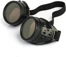 Steampunk Goggles Glasses Vintage Welding Gothic Black