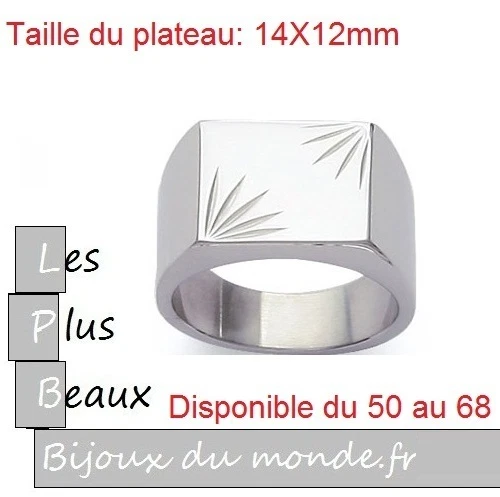 CHEVALIERE HOMME en ACIER ou Plaqu OR NEUF 14 MODELES et TAILLE