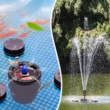 Pond Floating Fountain & Surface Skimmer 2-in-1 Machine w/ 7 Colors Submersible