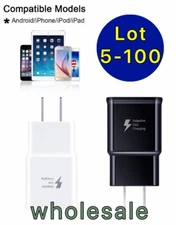 Lot Samsung S10 S9 S8 Note 8 9 Adaptive Fast Charging USB Wall Charger Adapter