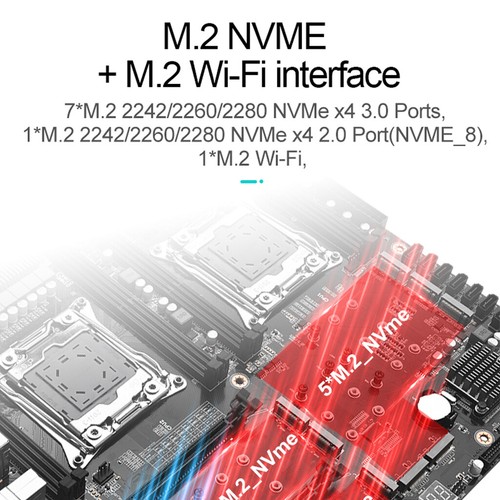 X99 D4 Dual Pro Motherboard Set with 8*DDR4 Memory Slot 10*SATA 3.0 2*RTL811H - Picture 13 of 20