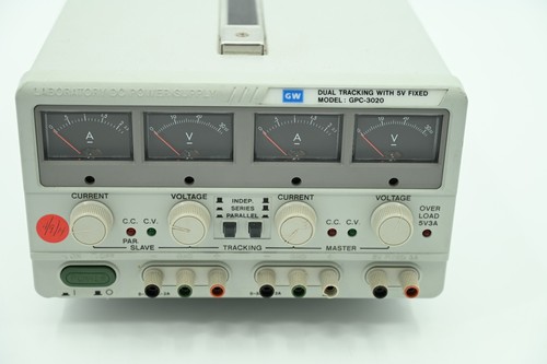 GW Instek GPC-3020 Triple Output DC Power Supply (2) 0-32V DC 2.2A +5vDC - Picture 2 of 3