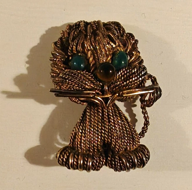 bijou vintage broche lion signée Grosse Germany 1964 style Carven Dior ysl