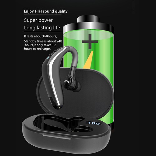 Zestaw słuchawkowy Bluetooth Słuchawki Zestaw głośnomówiący Słuchawki bezprzewodowe do iOS Android - Zdjęcie 7 z 12