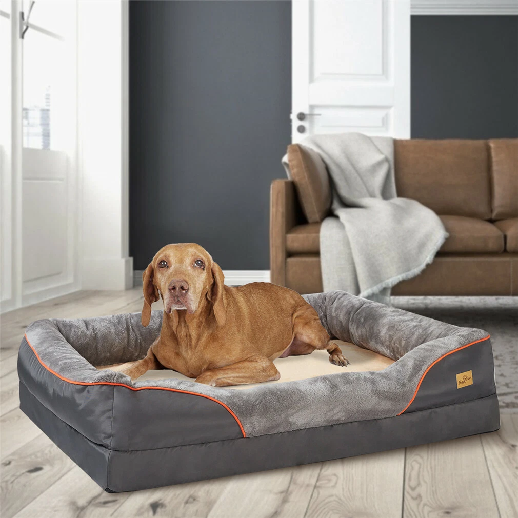 Extra Large Sofa-Style Dog Pillow Bed Pet Warm Basket Bed Washable Cuddler Mat