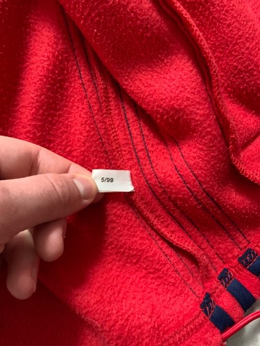 Vintage Adidas Fleece Full Zip Jacket 1990s men’s size Large Red Outdoor Life - Picture 15 of 24