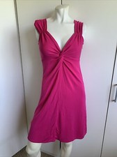LOFT size 0 magenta sweetheart neck wide straps pullover knee length mini dress