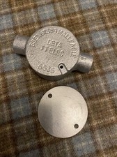 25mm Galv 2 Way Thru Box Galvanised Metal Conduit with Lid Deta Ttelec