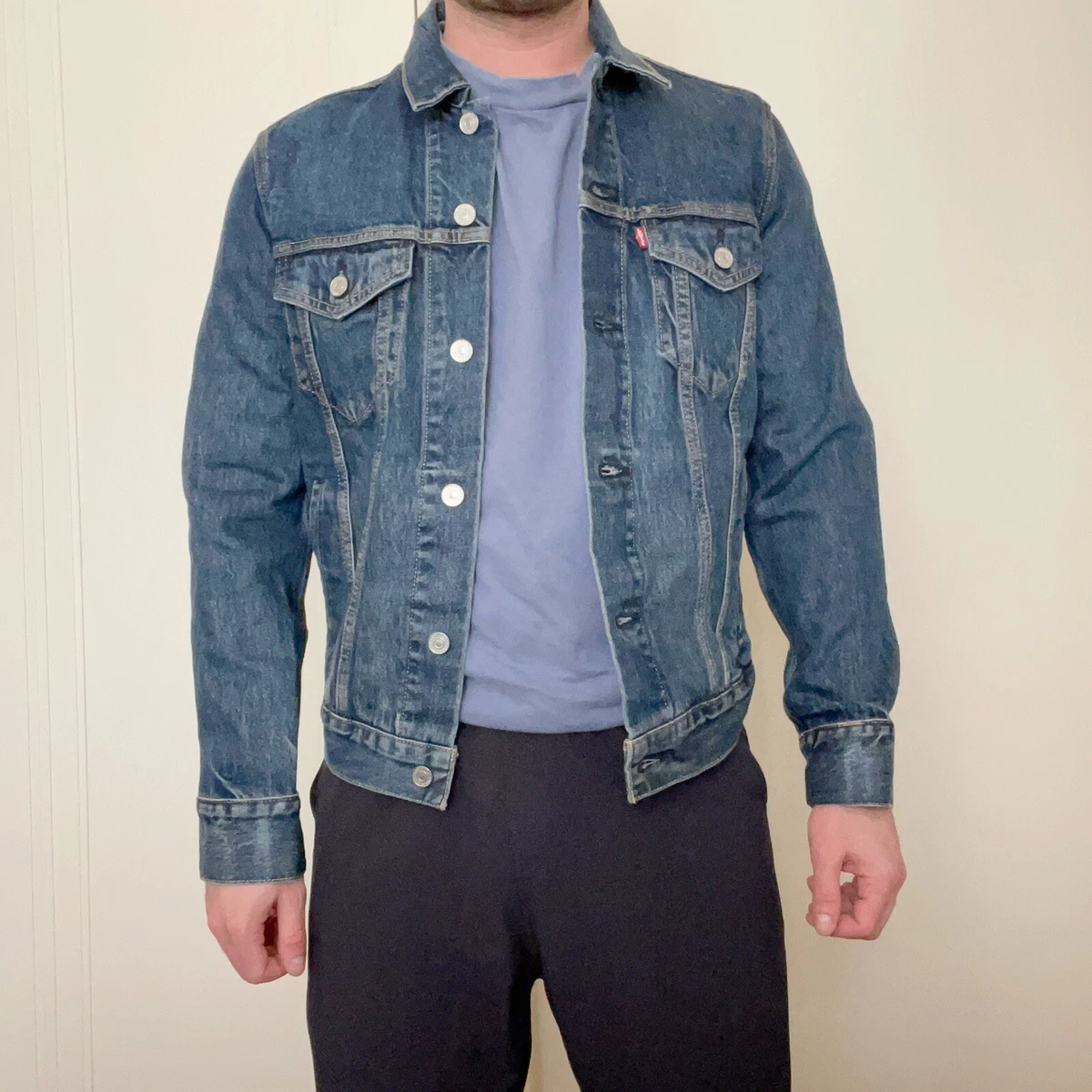 Jacquard Denim Trucker Jacket